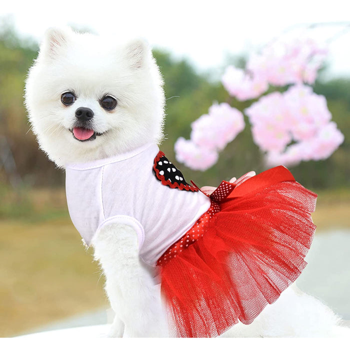 Small Dogs Girl 3 Pack Summer Puppy Clothes Outfit Apparel Female, Clothing Breathable Pet Dress