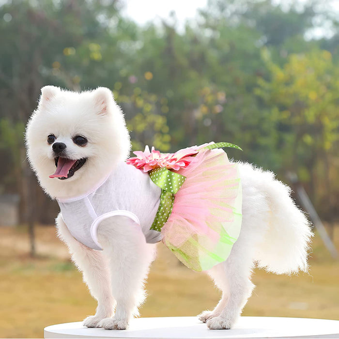 Small Dogs Girl 3 Pack Summer Puppy Clothes Outfit Apparel Female, Clothing Breathable Pet Dress