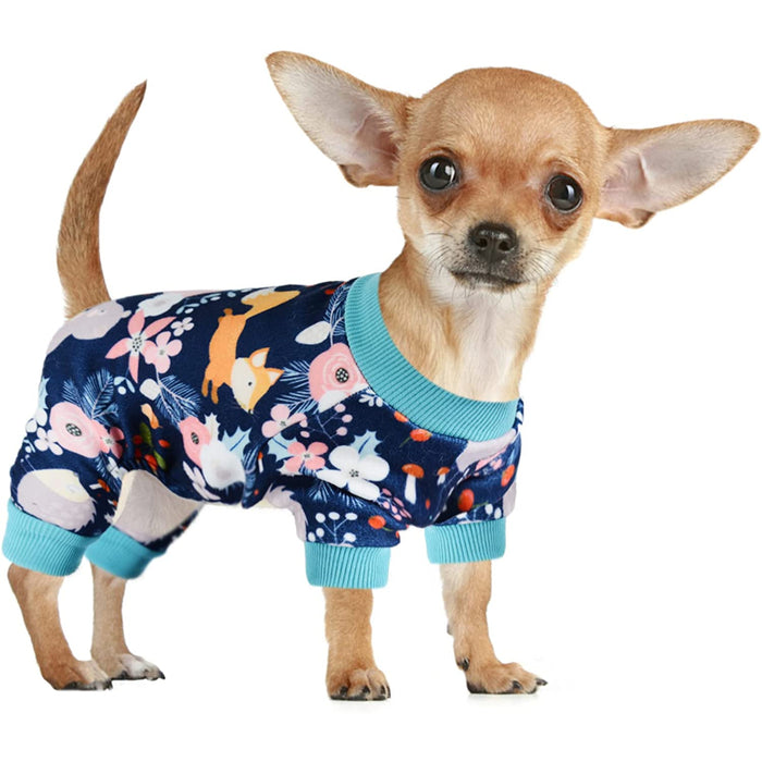 Dog Pajamas Jumpsuit For Small Dogs, Chihuahua Pajamas, Warm Tiny Dog Clothes Outfit