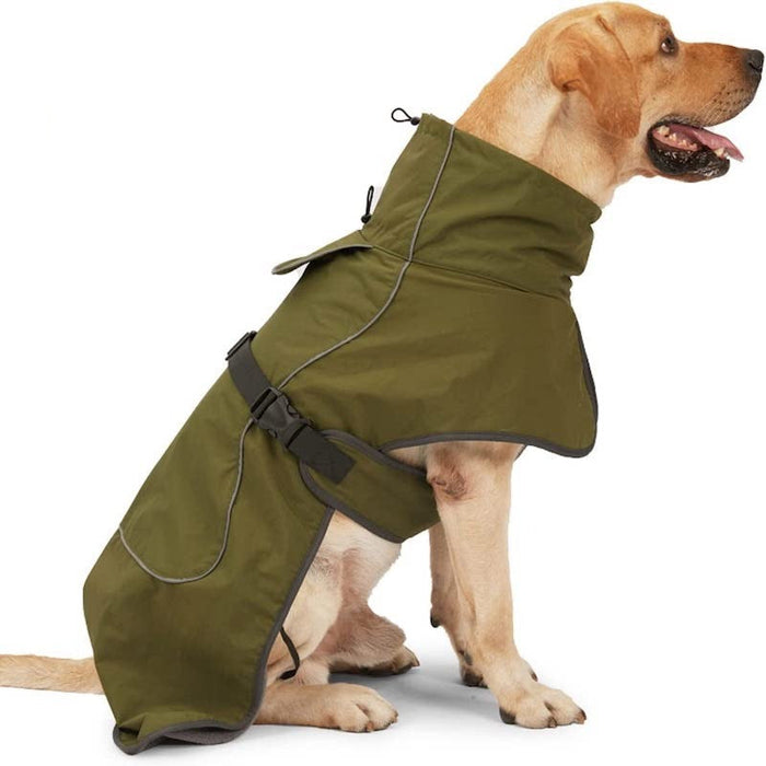 Dog Warm Coats - Windproof Dog Winter Outdoor Jackets Cold Weather Coats For Dog Waterproof Dog Raincoats With Hole For Dog Leash