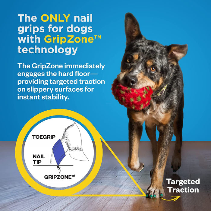 ToeGrips For Dogs Instant Traction On Rubber Nails For Dogs