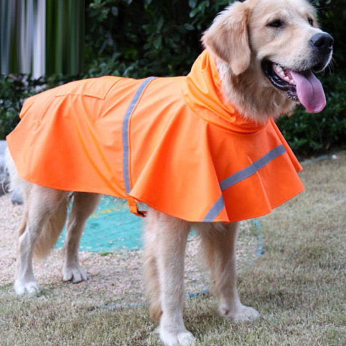 Dog Raincoats for Large Dogs with Reflective Strip Hoodie,Rain Poncho Jacket for Dogs