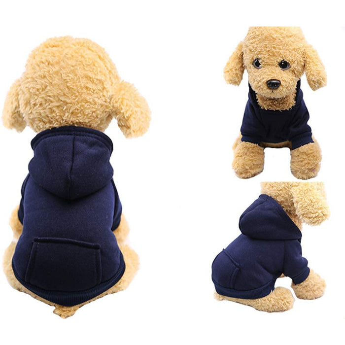 Winter Dog Hoodie Sweatshirts With Pockets Warm Dog Clothes For Small Dogs Chihuahua Coat Clothing Puppy Cat Costume