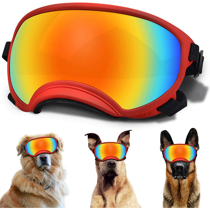 Large Dog Sunglasses With Adjustable Strap, Windproof