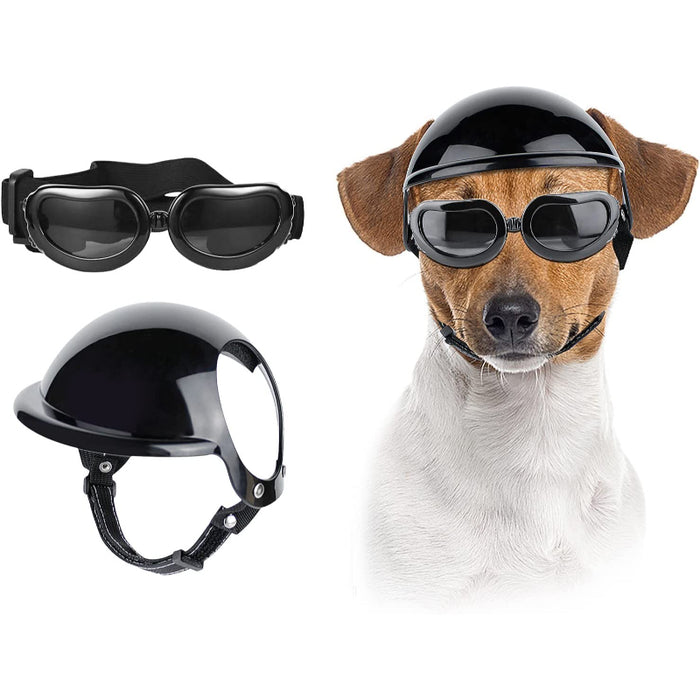 Small Dog Goggles UV Protection Adjustable Clear Doggy Sunglasses Helmet Easy Wear Windproof Motorcycle Puppy Glasses