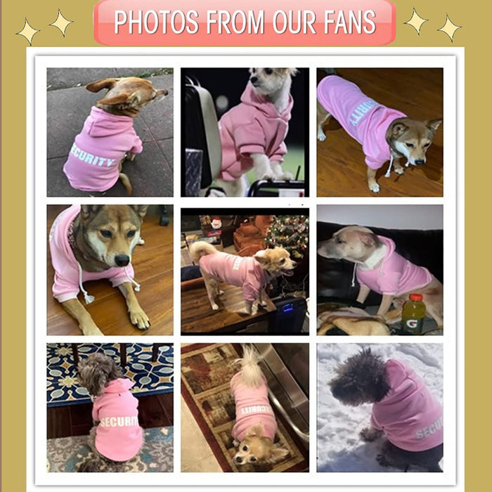 Security Dog Hoodies Dog Clothes Apparel Winter Sweatshirt Warm Sweater Cotton Jacket Coat Hoodie For Small Dog Medium Large Dog Cat