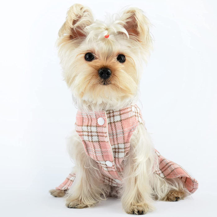 Winter Dog Dress, Fleece Dog Sweater for Small Dogs.