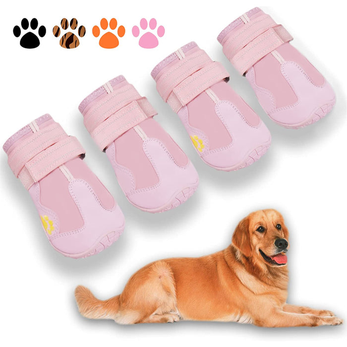 Waterproof Dog Shoes, Dog Booties With Reflective Strips