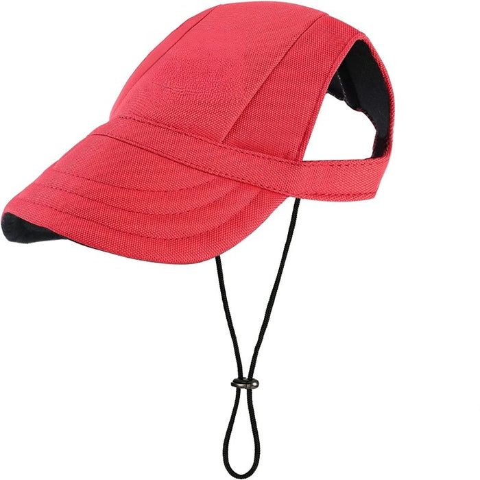 Baseball Dog Hat's With Ear Holes And Adjustable Drawstring