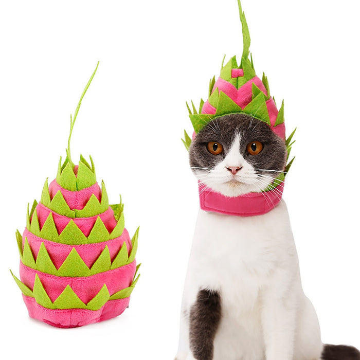 Dragon Fruit-Shaped Hat For Cats