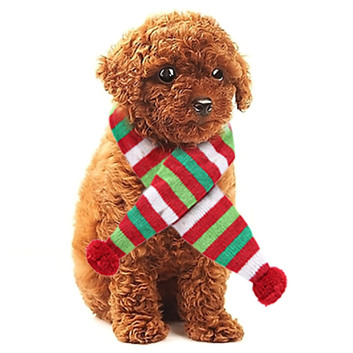 Christmas Stripe Scarf For Dog