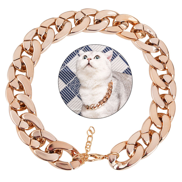 Gold Plated Chain Collar For Dogs