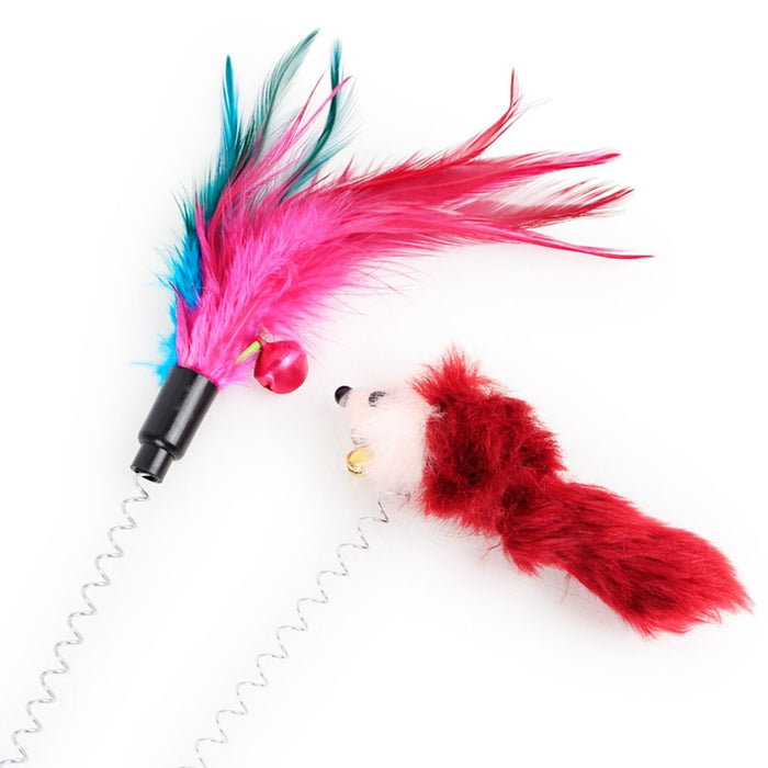 Spring Toy Feather For Cats