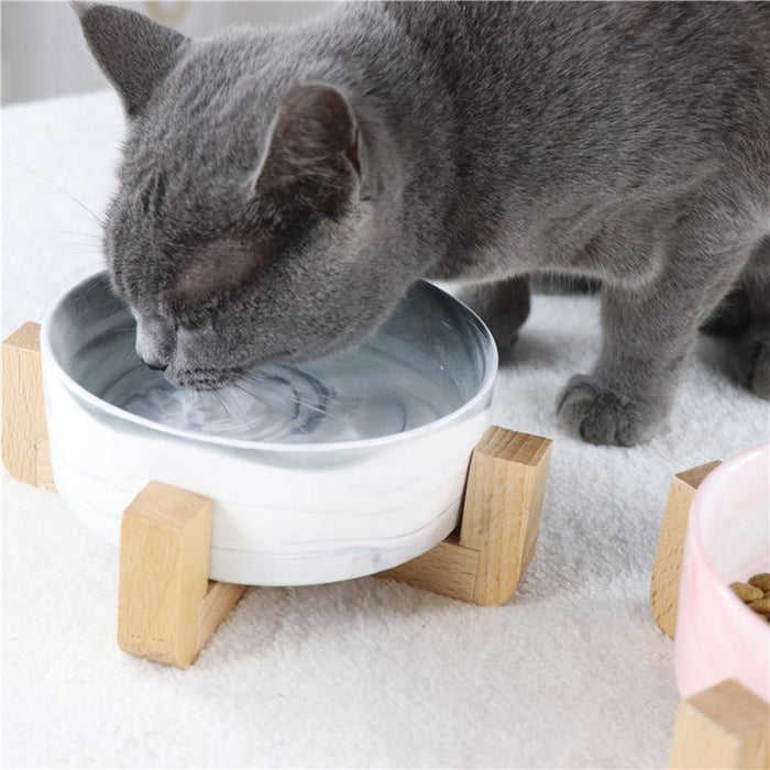 Marble Food Bowl For Cat