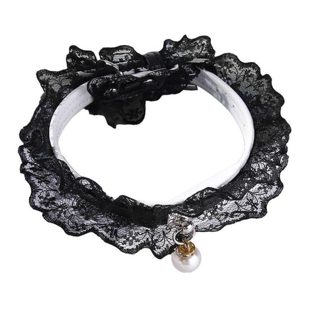 Rhinestone Lace Collar For Cats