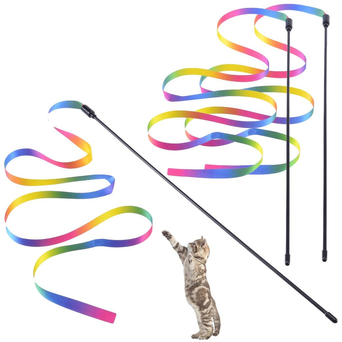 Cute Colorful Rod Teaser Wand For Cats