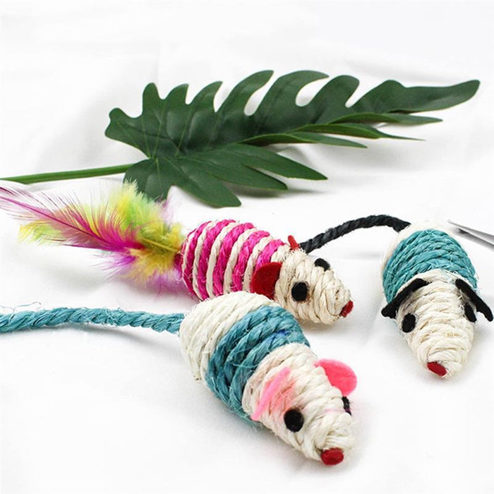 3 Piece Mice Toy Set for Cat