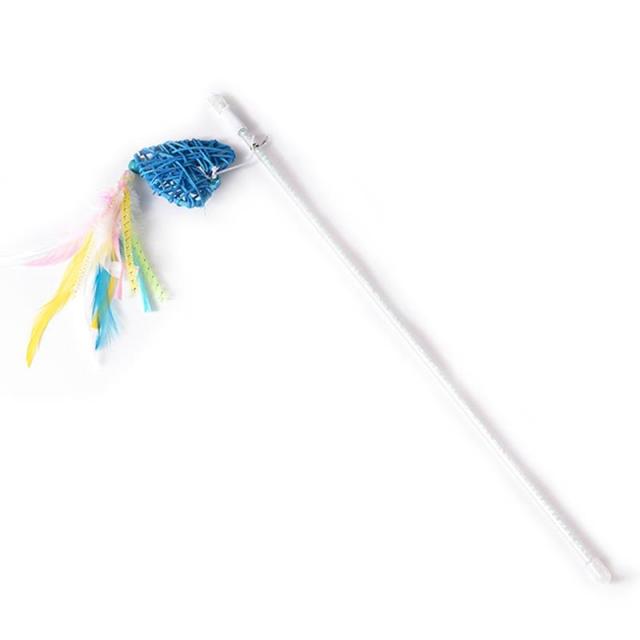 Feather Heart Wand Teaser For Cat