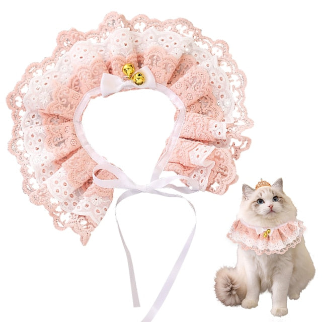 Lace Adjustable Collar For Cat