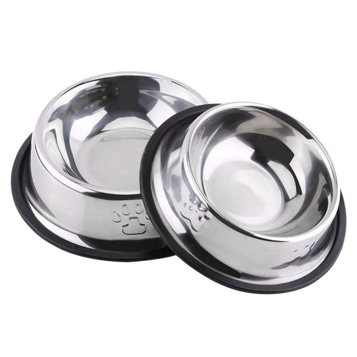 2Pcs Stainless Steel Dog Bowl