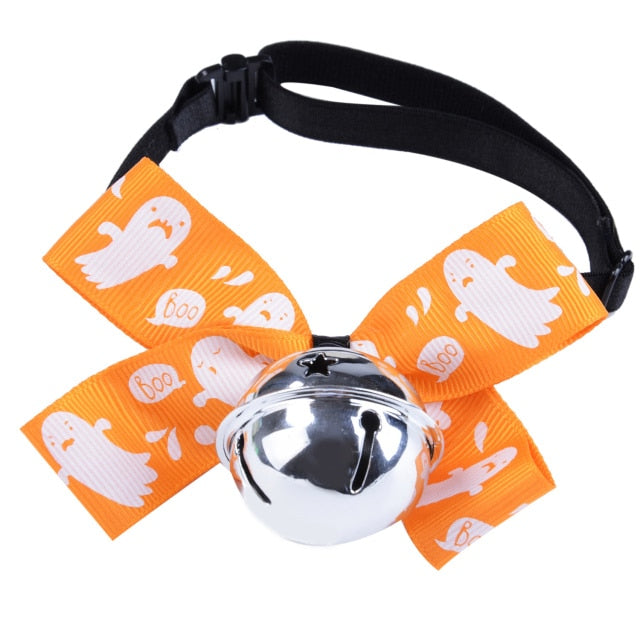Halloween Collar With Bell For Cats