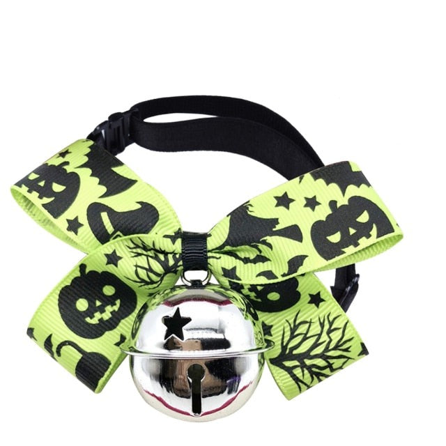 Halloween Collar With Bell For Cats